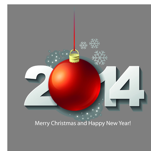 2014 Ney Year Christmas balls creative background vector Creative background creative christmas balls background vector background   