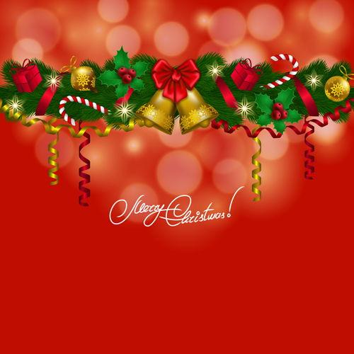 Christamas garland with halation background vector 01 halation Garland Christamas background   