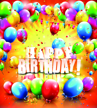 Happy birthday colored balloon creative background 03 happy birthday Creative background creative colored birthday balloon   