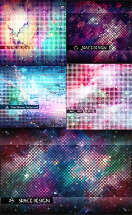 Colorful bright background set vector colorful bright   