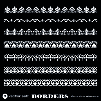 White lace borders design vector set 03 white lace border borders   