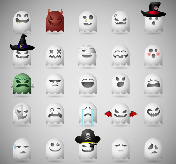 Funny cartoon ghost icons icons ghost funny cartoon   