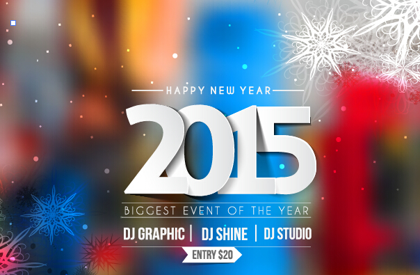2015 new year blurs backgrounds vector set 03 new year backgrounds background 2015   