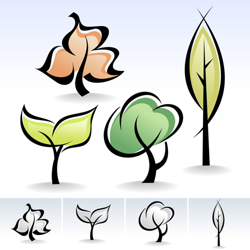 Drawing cute tree vector graphics 03 tree drawing cute   