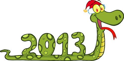 Snake 2013 year elements vector material 02 year snake elements element 2013 year 2013   