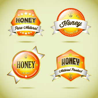 Honey labels vector 02 labels label honey   