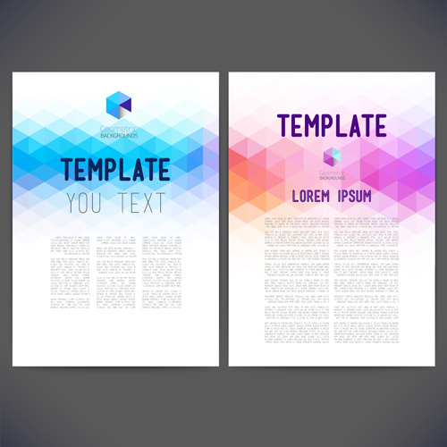 Geometric shapes business cover templates graphics 04 templates Geometric Shapes business   