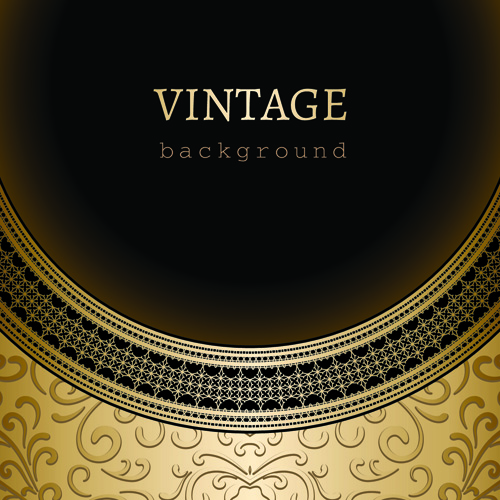 Vintage Golden Backgrounds vector 03 vintage golden backgrounds background   