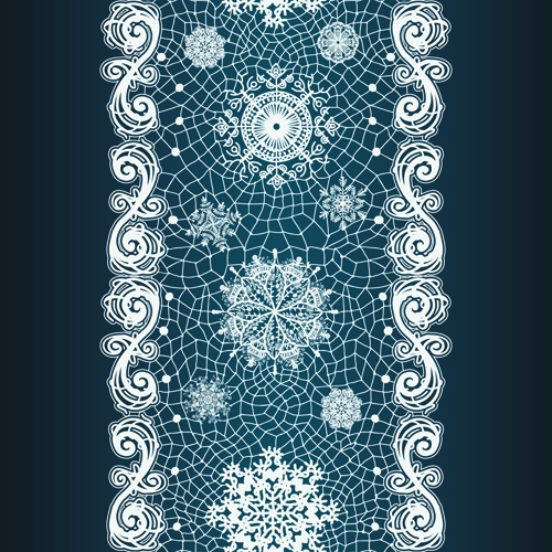 Christmas Snowflake Lace vector set 02 snowflake snow lace vector lace Christmas snow christmas   