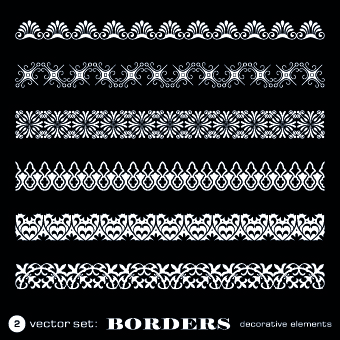 White lace borders design vector set 02 white lace border lace borders   