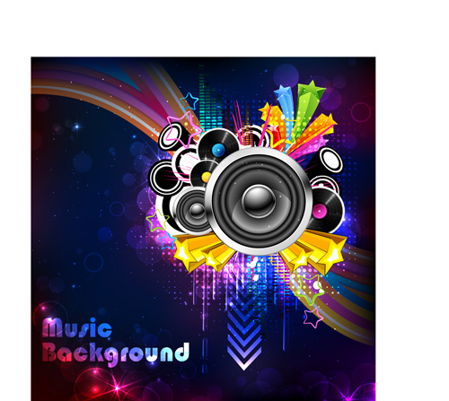 Vector music background 02 music background   