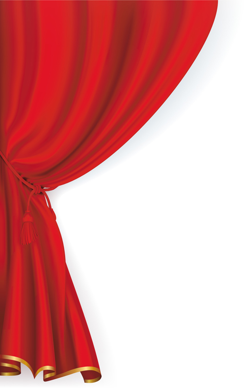 Red Stage Curtain design vector graphic 03 stage red graphic   