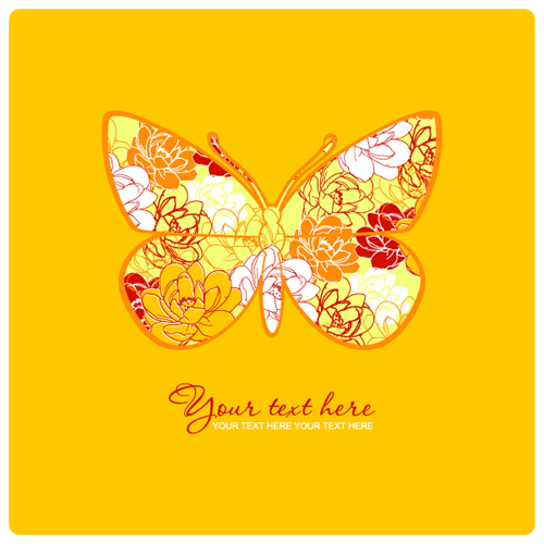 Colorful Abstract butterfly elements vector 05 elements element colorful butterfly abstract   
