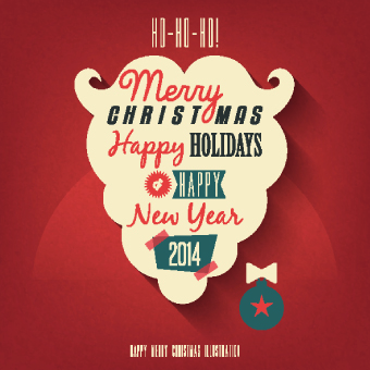Vintage style 2014 christmas background vector 01 Vintage Style vintage christmas background vector background   