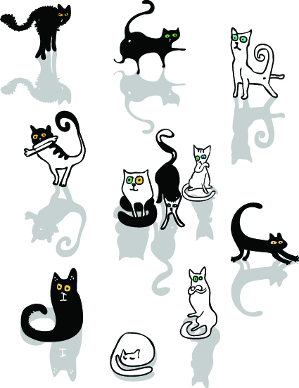 Different Cats vector Illustration 04 illustration different cats   