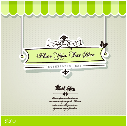 Vintage tag vector background set 01 vintage tag   