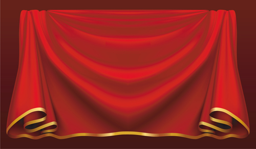 Red Stage Curtain design vector graphic 02 stage red curtain   