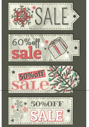 Vector set of 2014 Christmas sale tags design 04 tags tag sale christmas 2014   