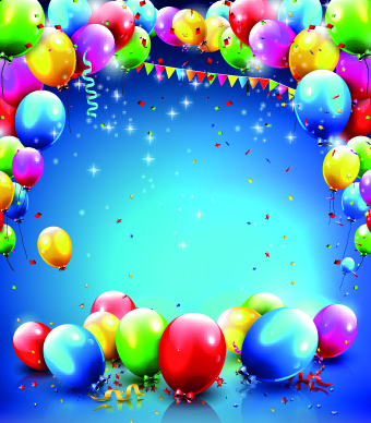 Happy birthday colored balloon creative background 02 happy birthday Creative background colored birthday balloon   