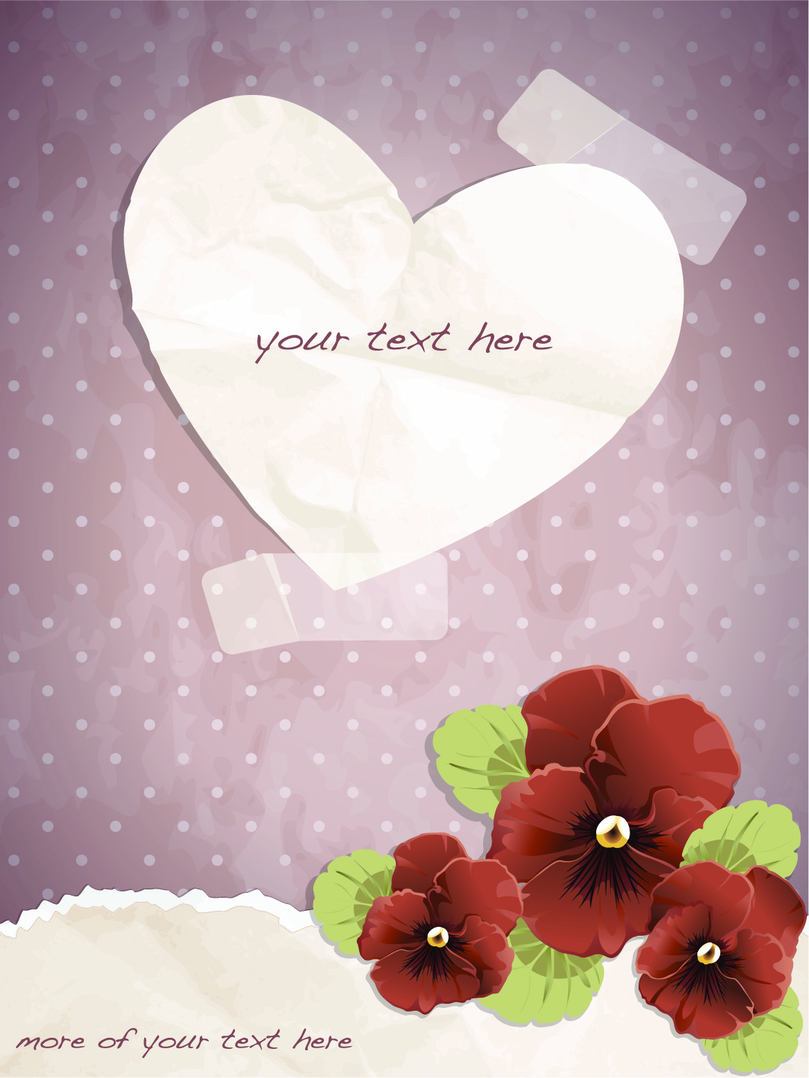 free Exquisite romantic cards vector 03 heart exquisite cards card   