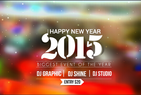 2015 new year blurs backgrounds vector set 02 new year blurs backgrounds background 2015   