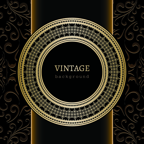 Vintage Golden Backgrounds vector 02 vintage golden backgrounds background   