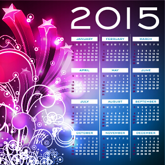 Calendar 2015 modern style vector set 06 modern calendar 2015   