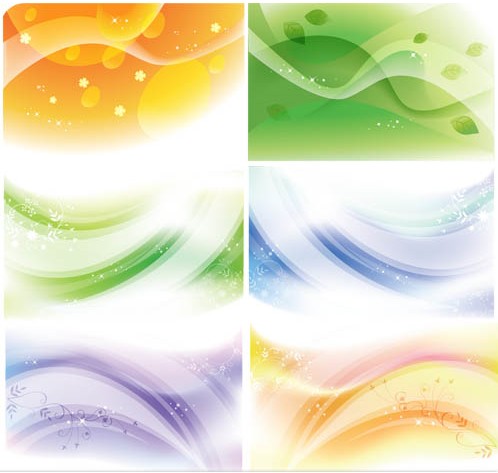 beautiful abstract backgrounds vector set beautiful abstract   