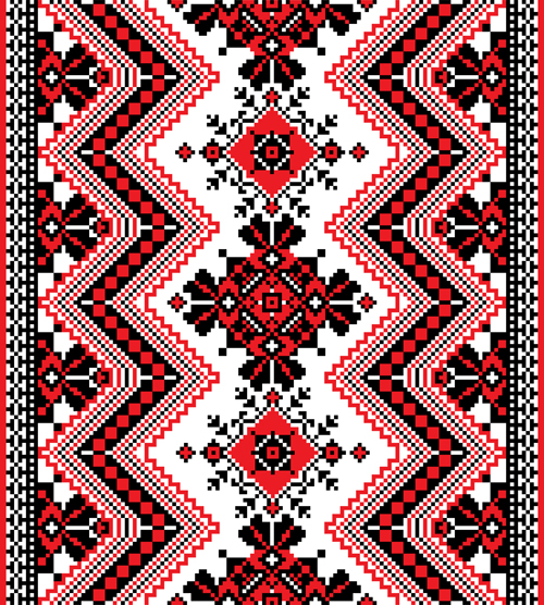 Ukrainian styles embroidery patterns vector set 02 Ukrainian patterns embroidery   