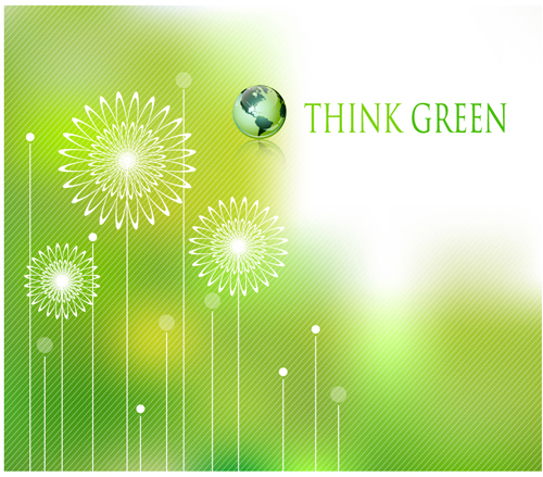 Ecologic with green design background vector 02 green ecologic   