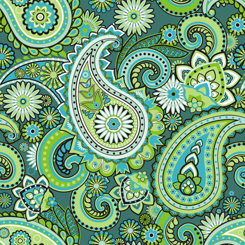 Floral paisley pattern seamless vector 01 seamless pattern paisley floral   
