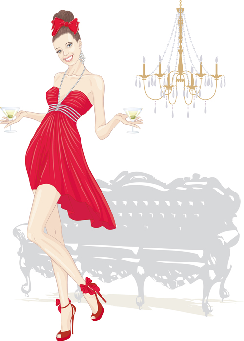 Beautiful woman design elements vector 02 woman design elements beautiful   