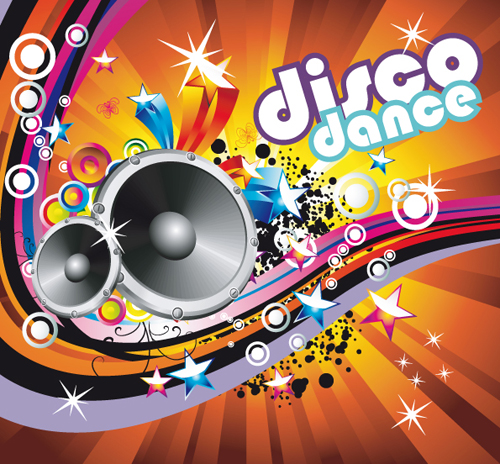 Bright Music Theme elements background vector 03 music elements element bright   