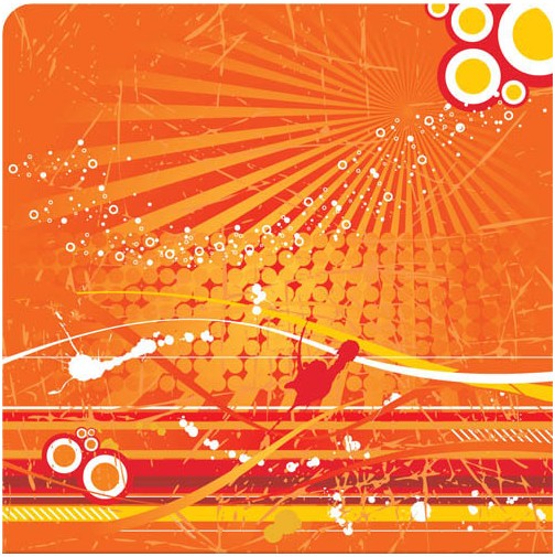 Orange backgrounds with grunge vector orange   