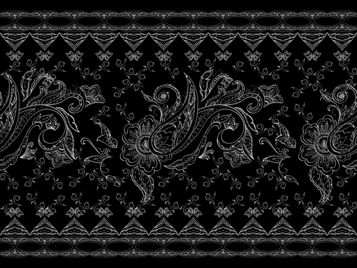 Vintage floral ornate with black background vector 02 vintage ornate black background background vector   