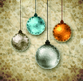 Christmas ball crumpled paper background vector 02 Crumpled paper crumpled christmas ball background vector background   