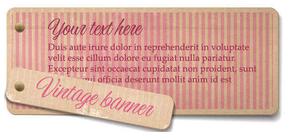 Vintage cardboard banners vector set 02 vintage cardboard banners banner   