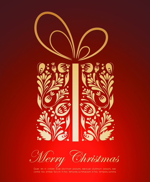 Ornate Red Christmas Backgrounds vector material 01 red ornate material christmas   