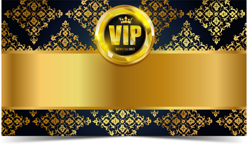 Luxury VIP golden with dark background vector 02 vip luxury golden background   