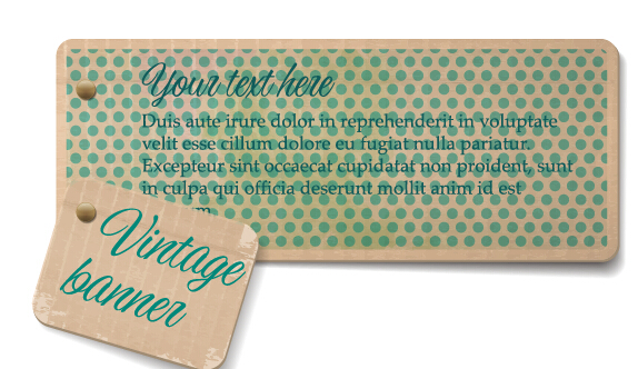 Vintage cardboard banners vector set 01 vintage cardboard banners   