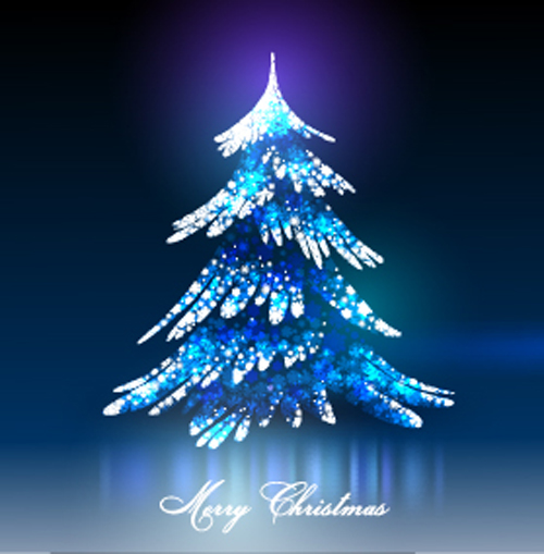 2016 Christmas with shiny christmas tree vector tree shiny christmas   