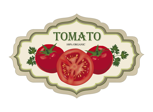 Vintage tomato labels design vector vintage tomato labels label   