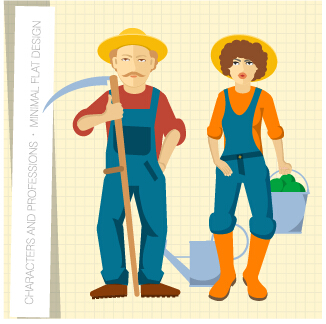 People and professions vector set 05 professions people   