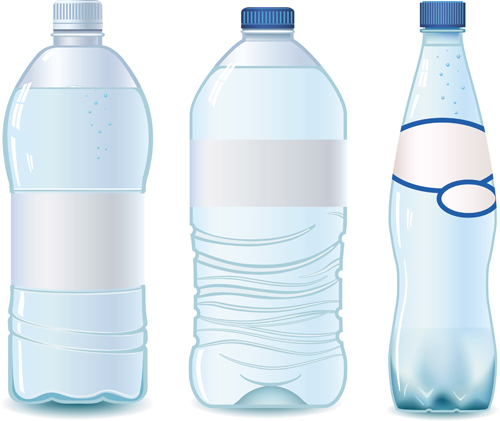 Vector water bottle template material 06 water material bottle   