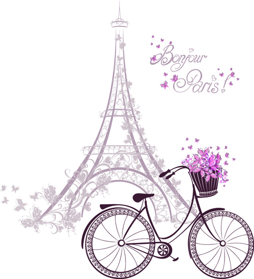 Beautiful floral with france symbols vector 01 symbols symbol france floral beautiful   