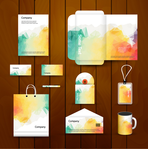 Colored corporate templates kit vector 01 templates template kit corporate colored   