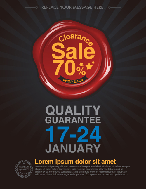 Creative clearance sale poster design vector sale poster clearance   