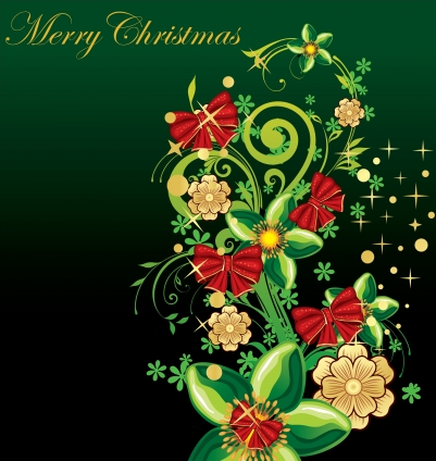 Merry christmas floral design vector merry christmas   