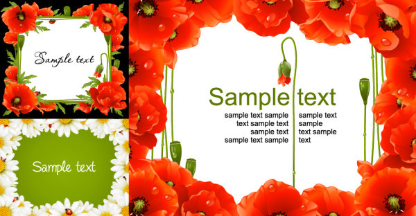 Fresh Border frames vector 92381 vector flower border   