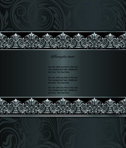 Dark style floral vintage backgrounds vector graphics 02 vintage vector graphics vector graphic backgrounds background   